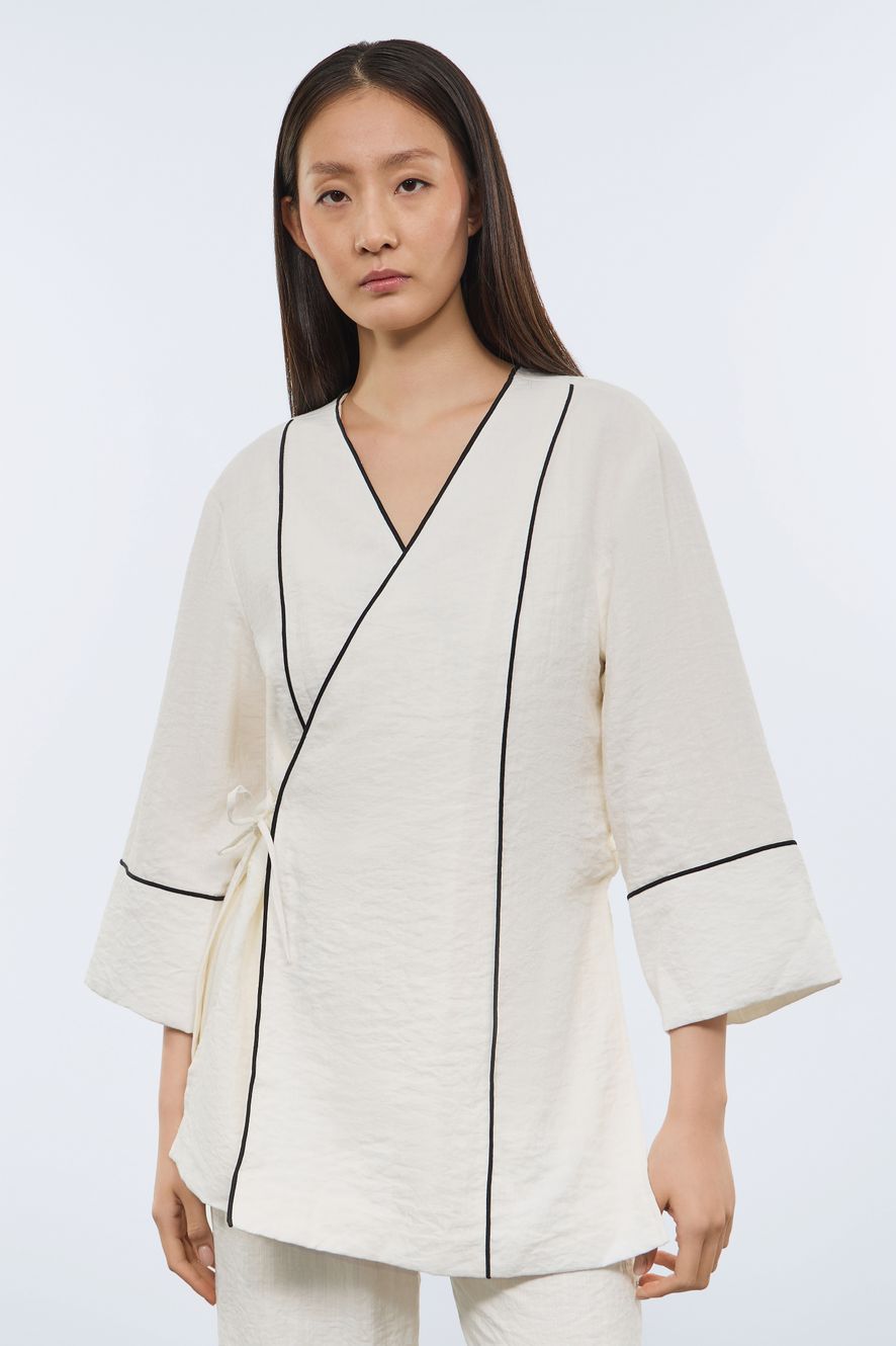 BLAZER KIMONO WITH PIPING