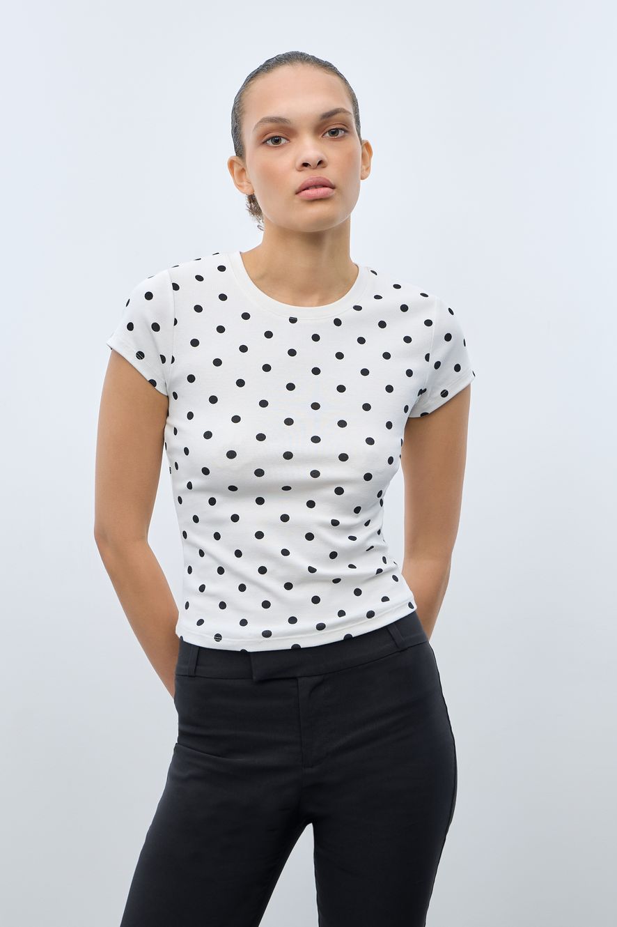 SLIM FIT T-SHIRT WITH DOTS