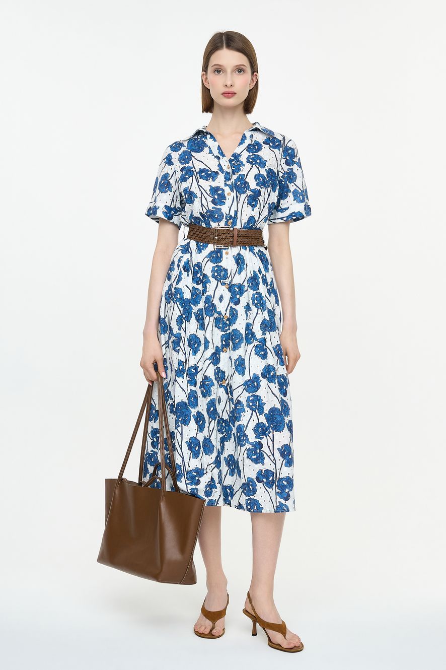 МИДИ-ПЛАТЬЕ С ПЕРФОРАЦИЕЙ