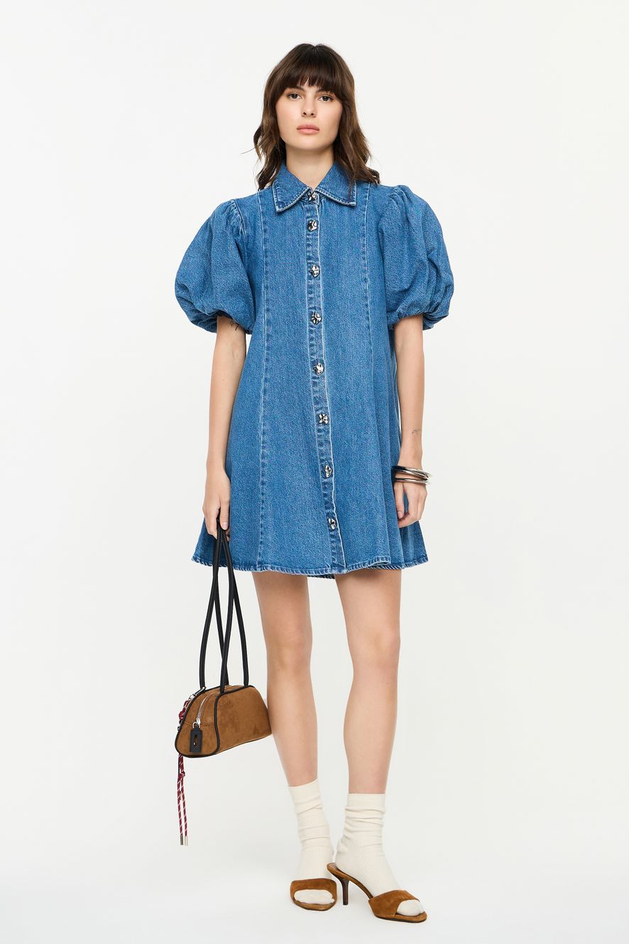 MINI DRESS WITH VOLUMINOUS SLEEVES
