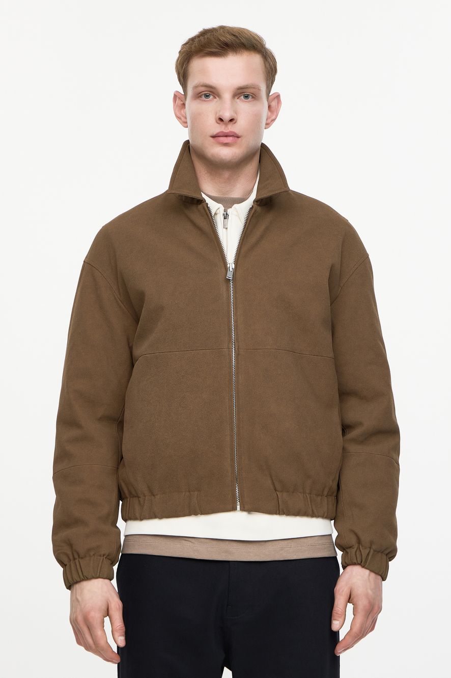 БОМБЕР ИЗ ИСКУССТВЕННОЙ ЗАМШИ