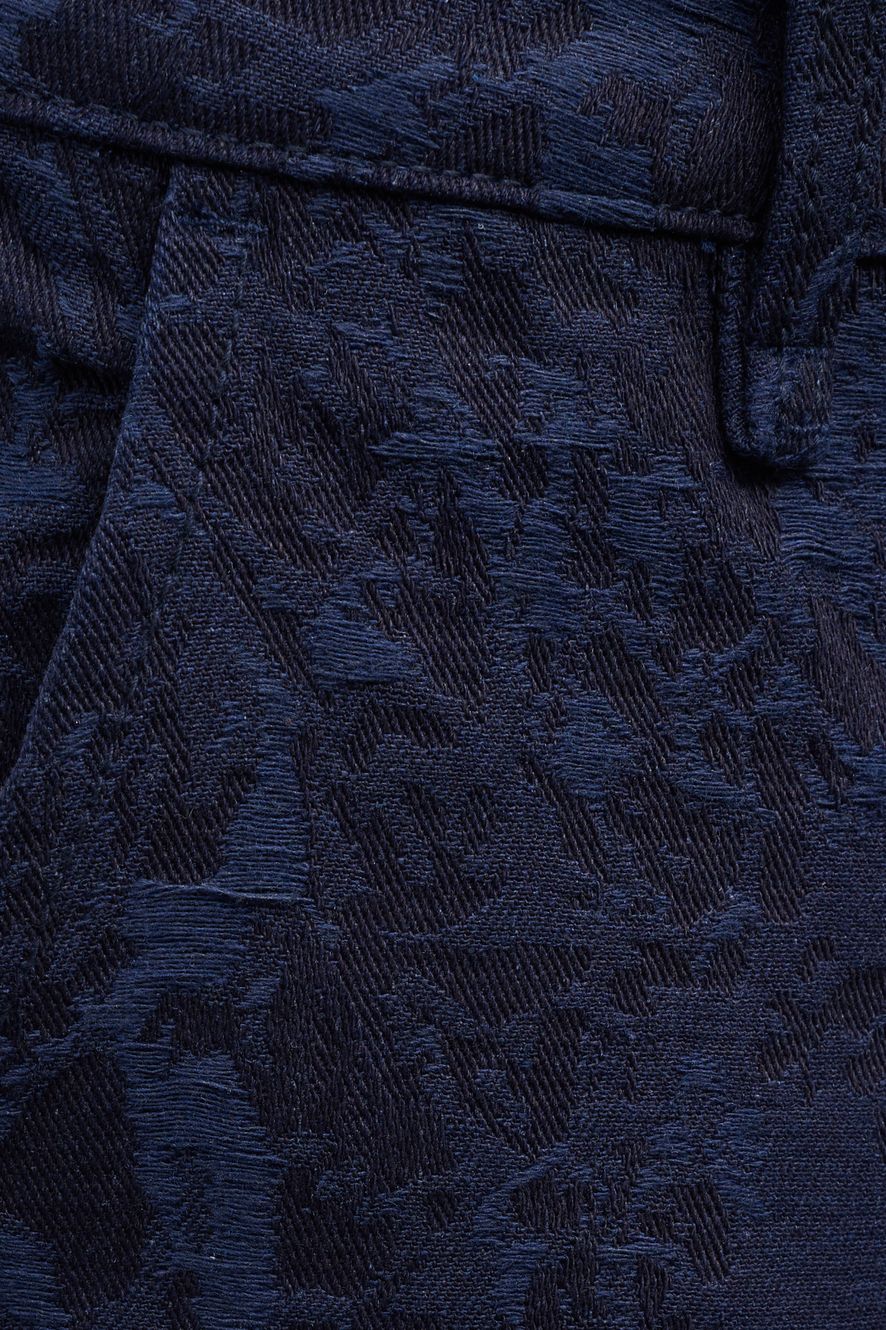 ДЖИНСЫ ШИРОКОГО КРОЯ ИЗ ЖАККАРДА