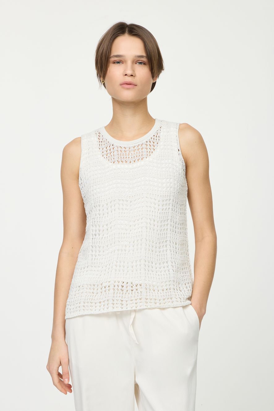 POINTELLE KNIT TOP