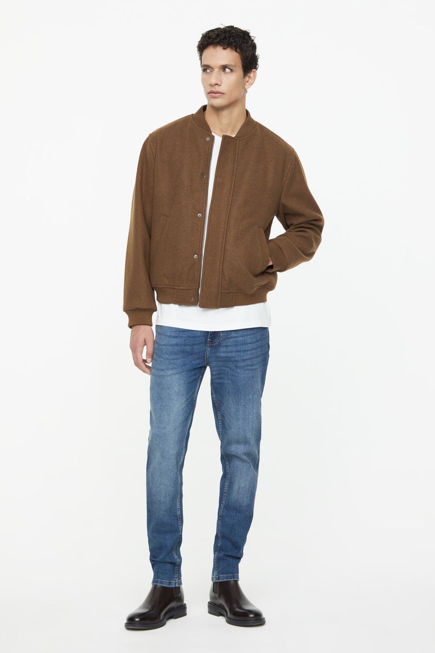 WOOL BLENDED BOMBER