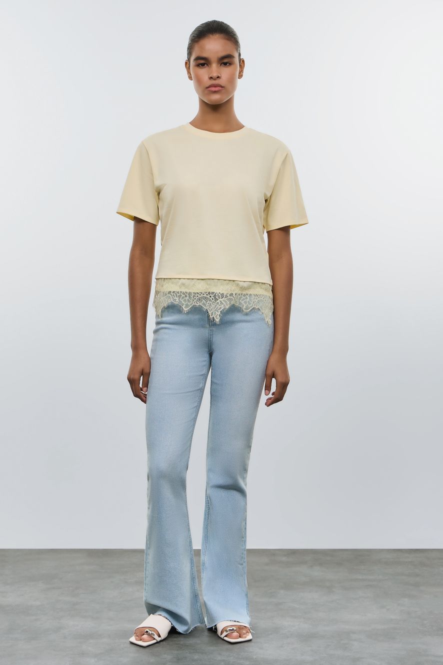 HIGH RISE SKINNY FLARE JEANS