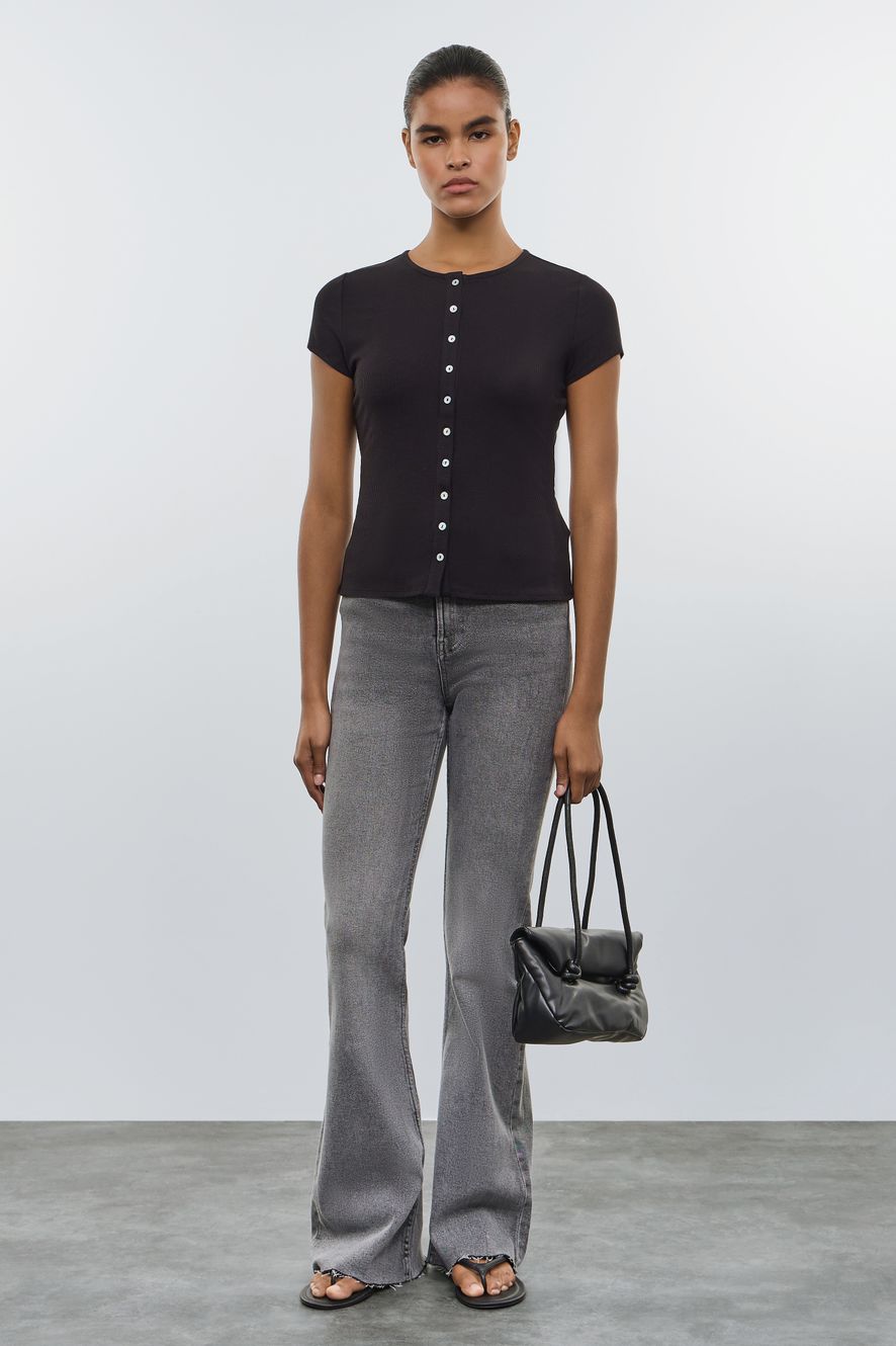 HIGH RISE SKINNY FLARE JEANS