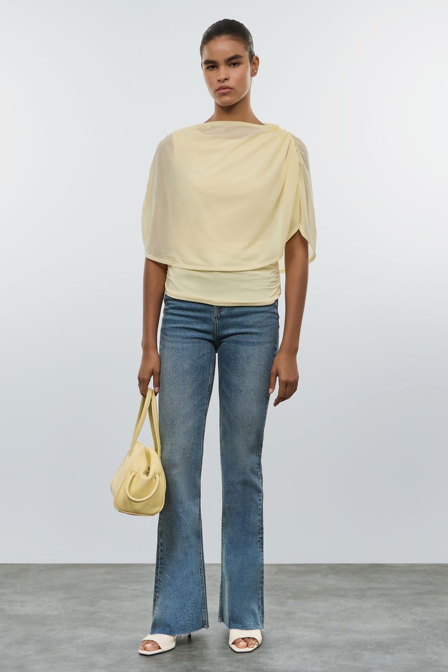 HIGH RISE SKINNY FLARE JEANS