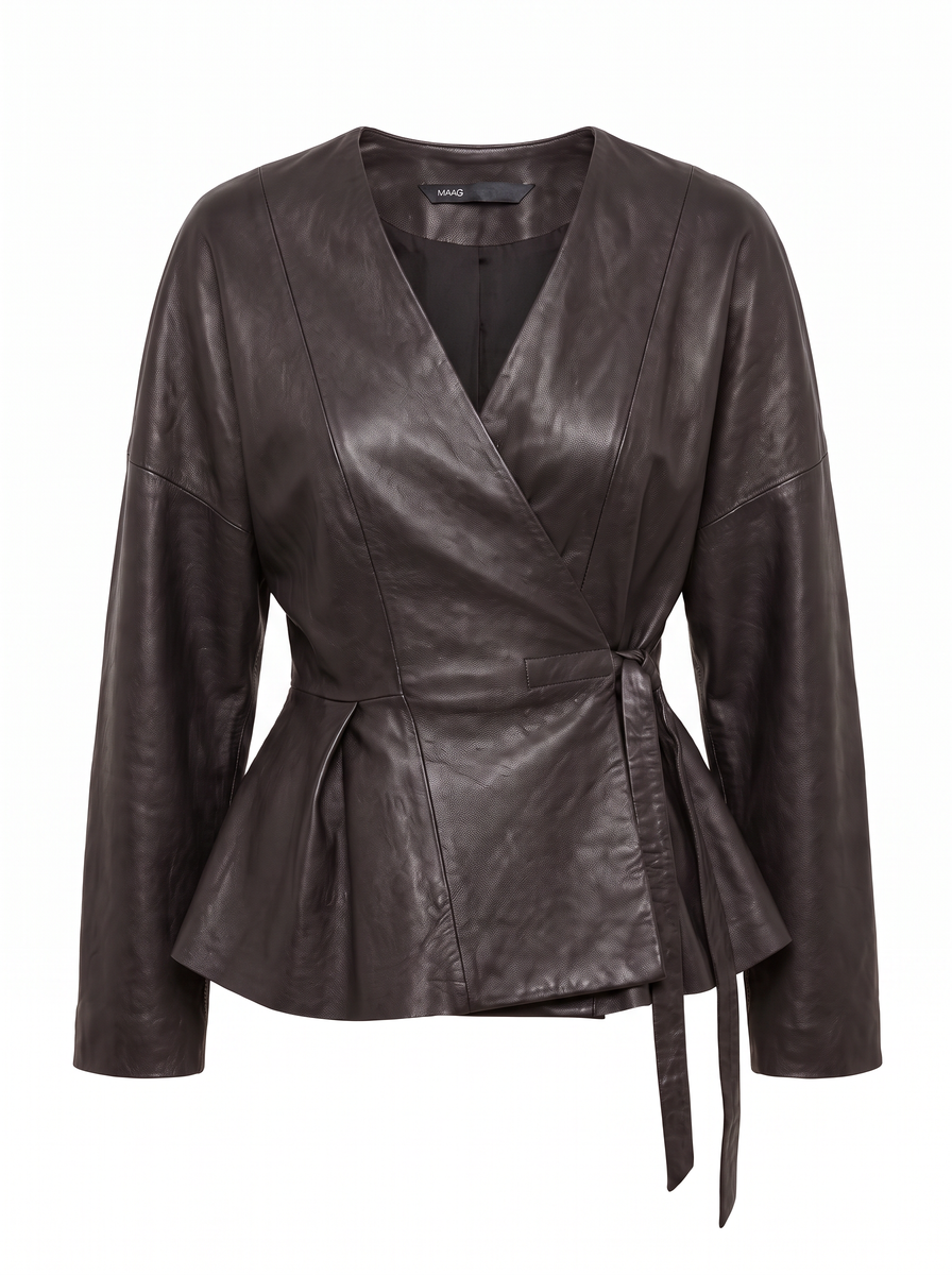 PEPLUM LEATHER JACKET