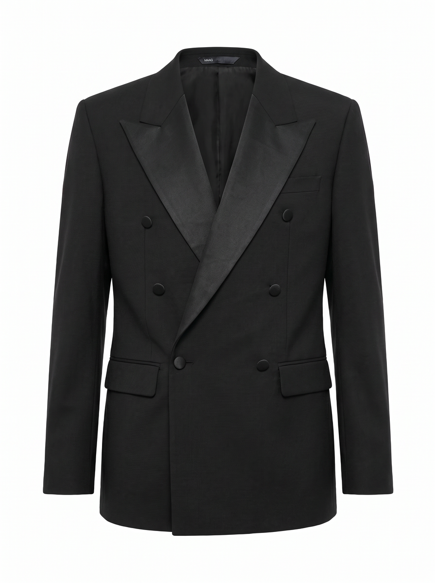 WOOL BLEND DOUBLE-BREASTED BLAZER