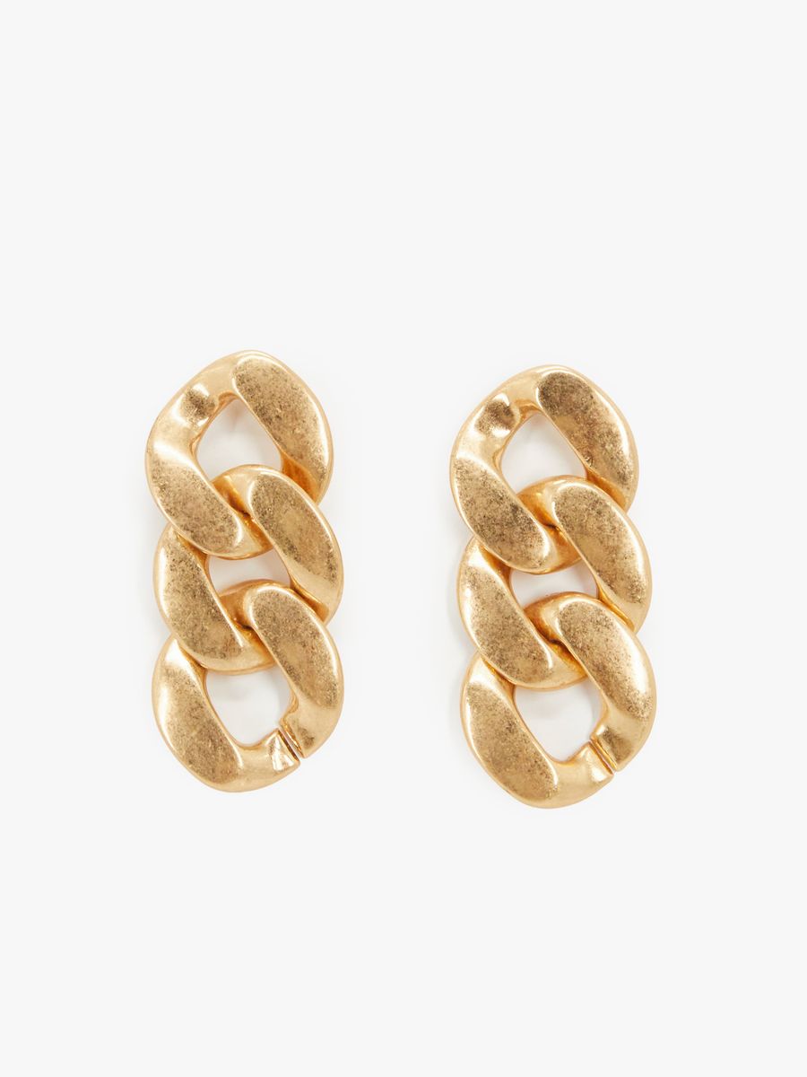 GOLD-TONE CHAIN EARRINGS